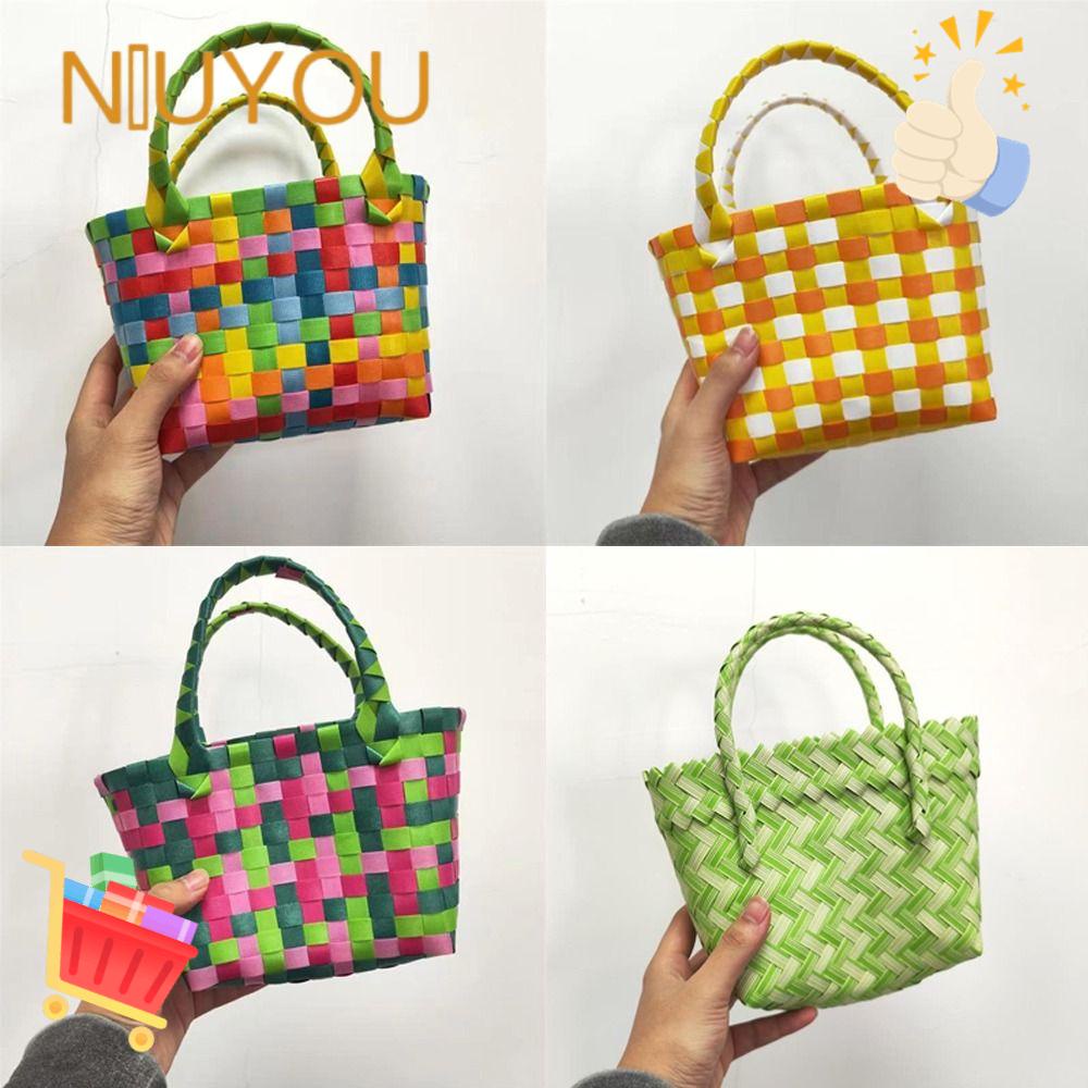 NIUYOU Túi Xách Đan Rơm Thời Trang Hè Cho Nữ