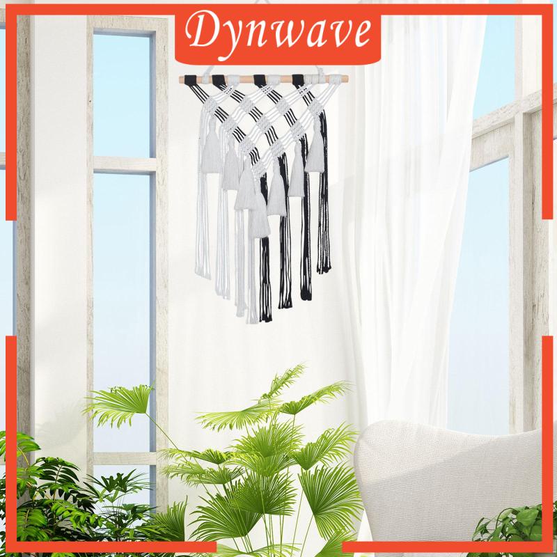 Thảm Macrame Treo Tường Phối Tua Rua Phong Cách Bắc Âu Trang Trí Phòng Ngủ