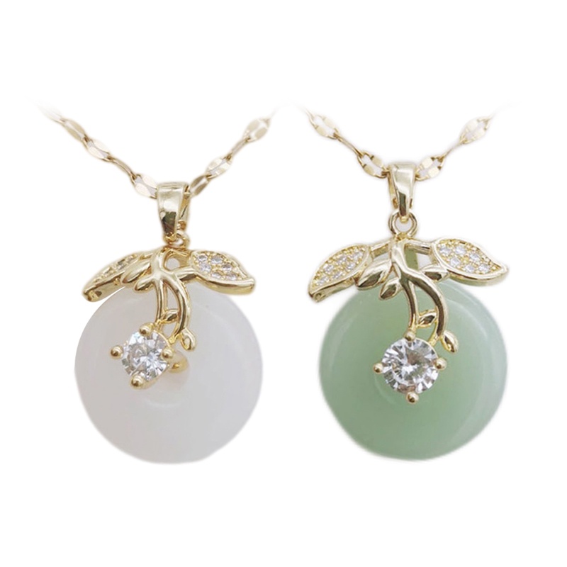 Ygt Dây Chuyền Bằng Thép Không Gỉ Mặt Khóa An Toàn Màu Xanh Bạc Hà Thanh Lịch Cổ Điển Cho Nữ