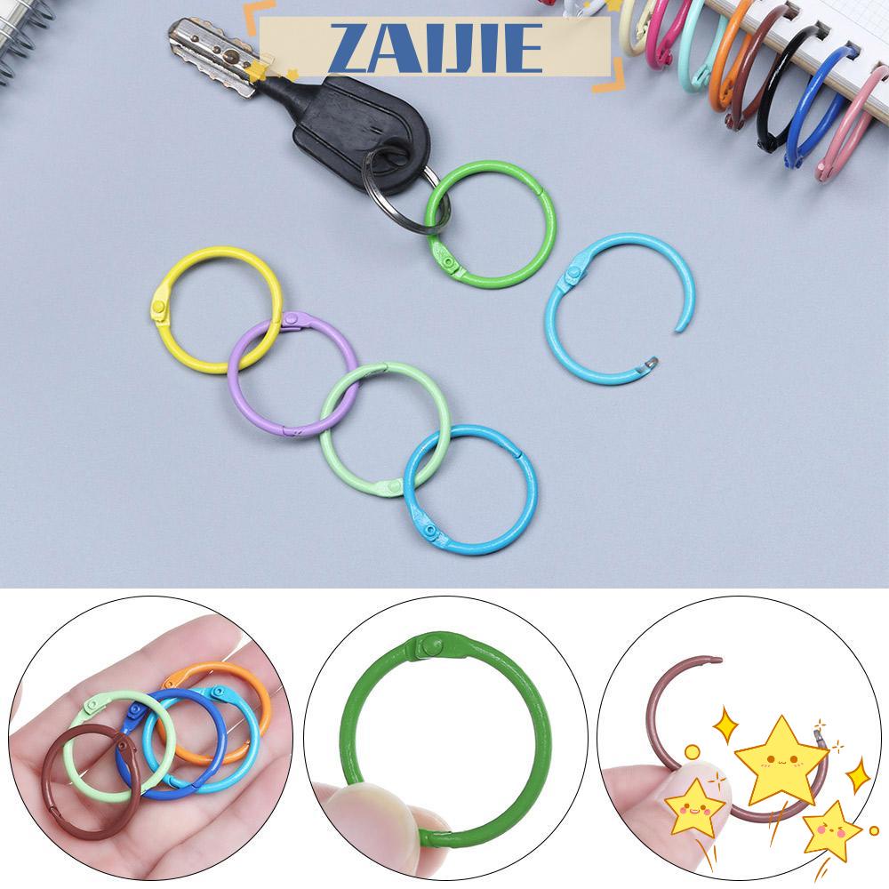 ZAIJIE24 Set 10 Móc Khóa Kim Loại Hình Quyển Sách Vẽ Màu Sắc