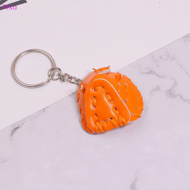 Móc Khóa Bóng Chày Mini Bằng PU Hình Găng Tay 3D Nhiều Màu Cho Nam Nữ