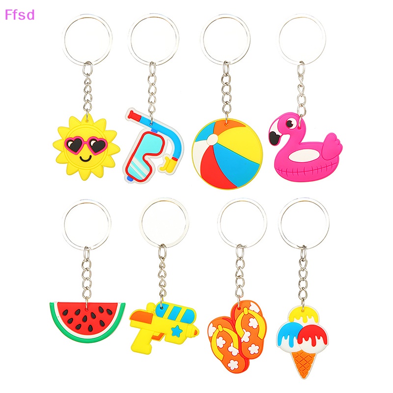 {Ffsd} Móc Khóa PVC Chủ Đề Hawaiian Aloha Nhiệt Đới Trang Trí Tiệc Cưới Sinh Nhật * Hàng Bán Chạy