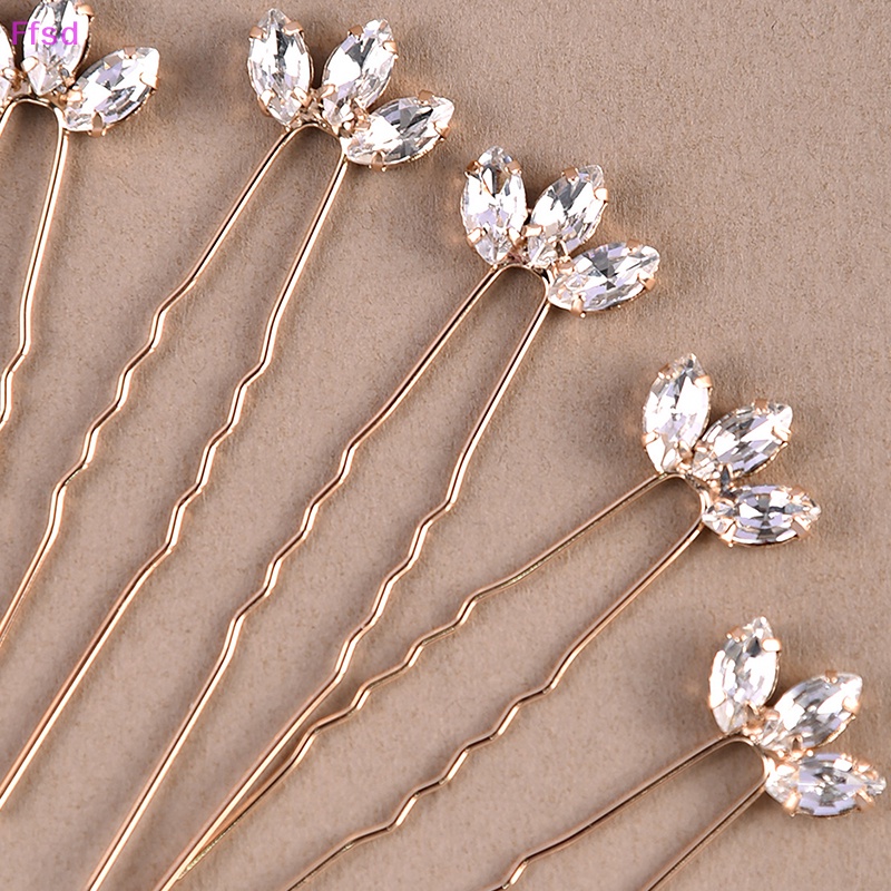 Trâm Cài Tóc Chữ U Đính Đá Pha Lê Màu Sắc Dành Cho Cô Dâu