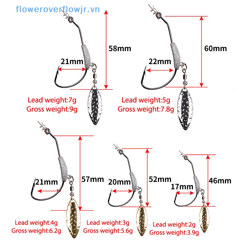 Móc Câu Cá Bằng Kim Loại 2g-7g Tiện Dụng Chất Lượng Cao