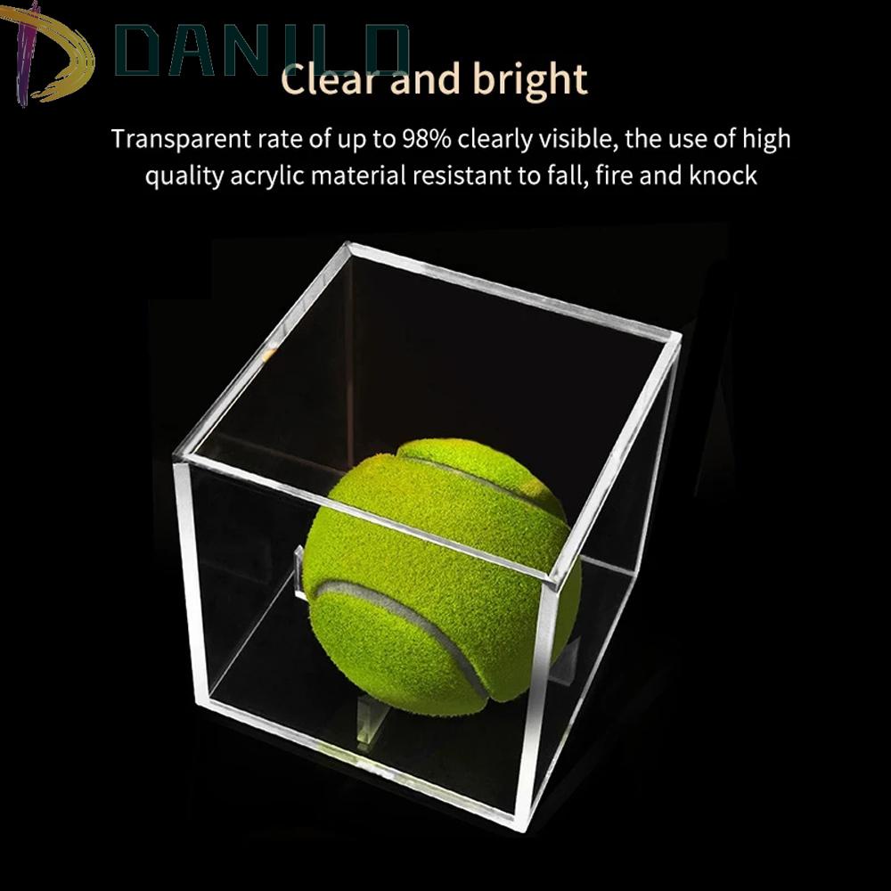 DANILO Hộp Đựng Bóng Chày Bằng Acrylic Trong Suốt Chống Tia UV Kích Thước 9 Inch Tiện Dụng