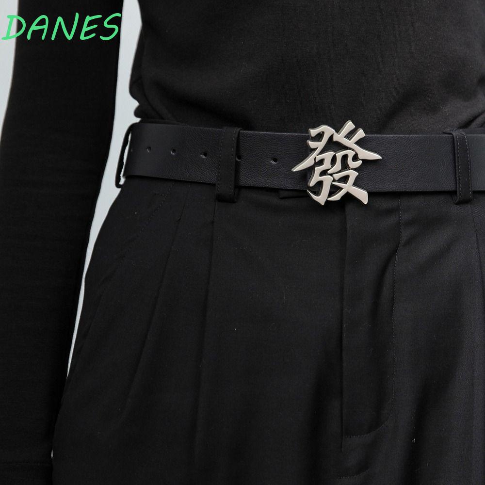 DANES Thắt Lưng Da PU Khóa Kim Loại Phong Cách Retro Trung Hoa Cá Tính Cho Nữ