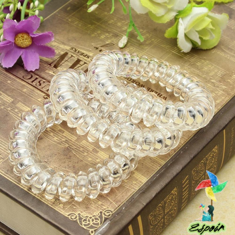 ESPO Bộ 3 Dây Cột Tóc Co Giãn Trong Suốt Thời Trang Giá Đỡ