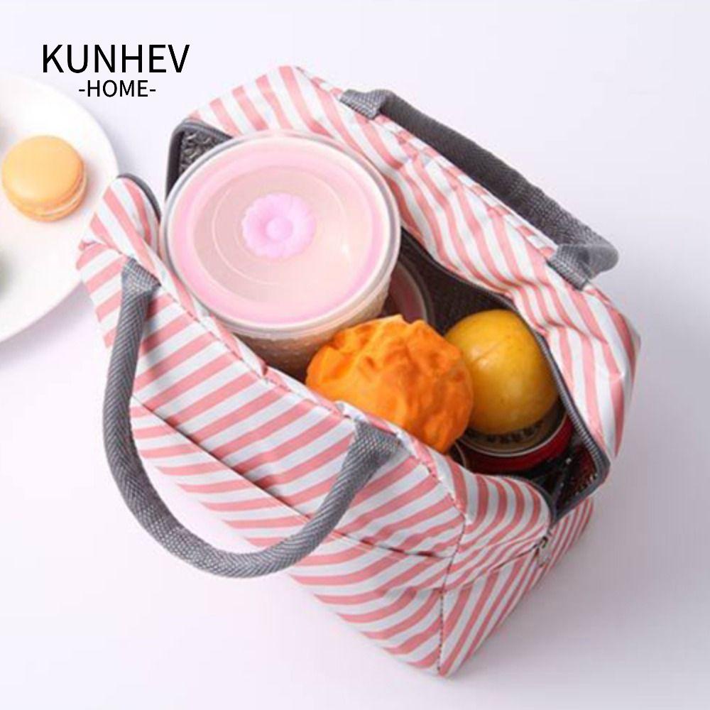 KUNHEV Túi Đựng Hộp Cơm Trưa Cách Nhiệt Nhiều Màu Sắc Mát Mẻ Dành Cho Trẻ Em