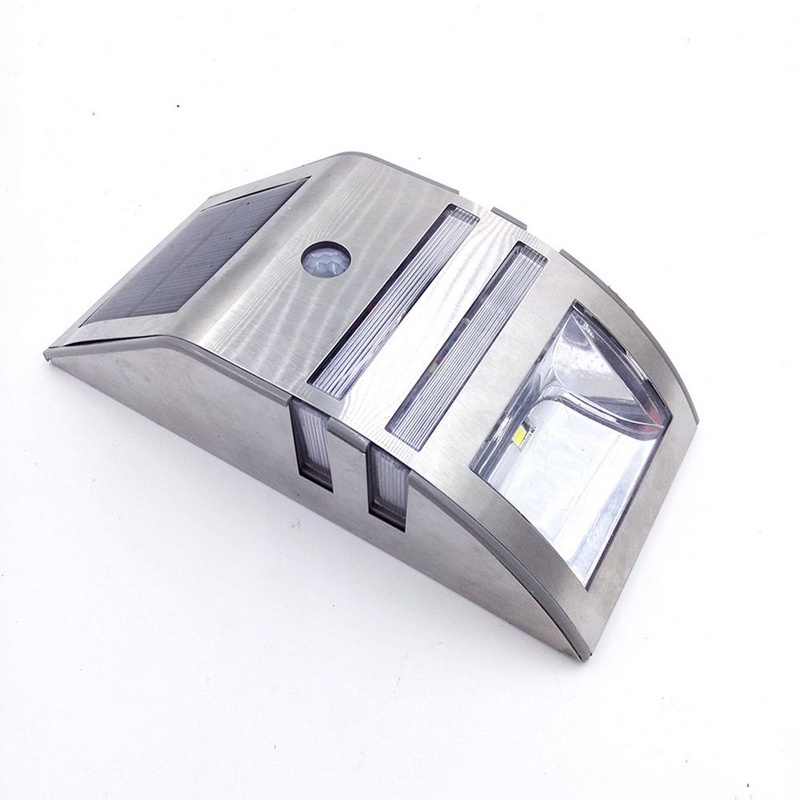 Đèn LED Inox Cảm Biến Chuyển Động Hồng Ngoại PIR Chống Nước Màu Đen / Bạc Gắn Tường Ngoài Trời