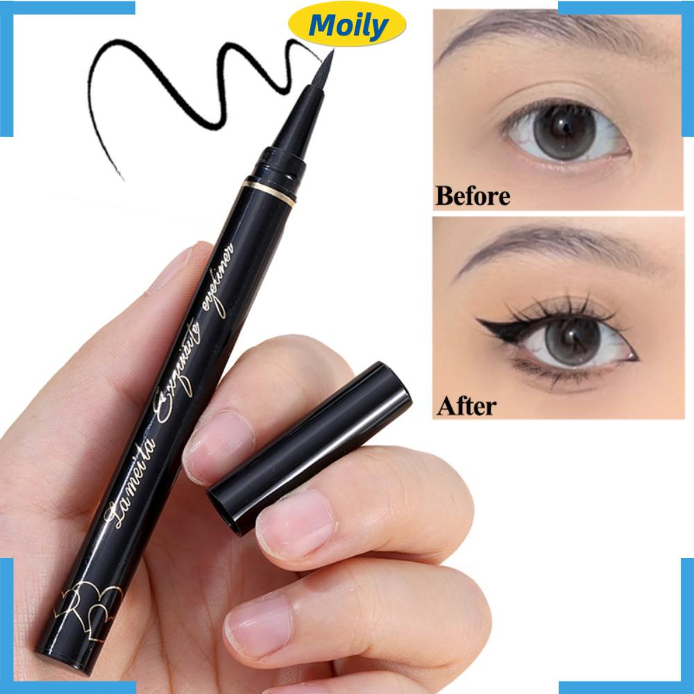 MOILYVN Bút Kẻ Mắt Dạng Lỏng Màu Đen Chống Thấm Nước Nhanh Khô Không Nhòe Cho Nữ