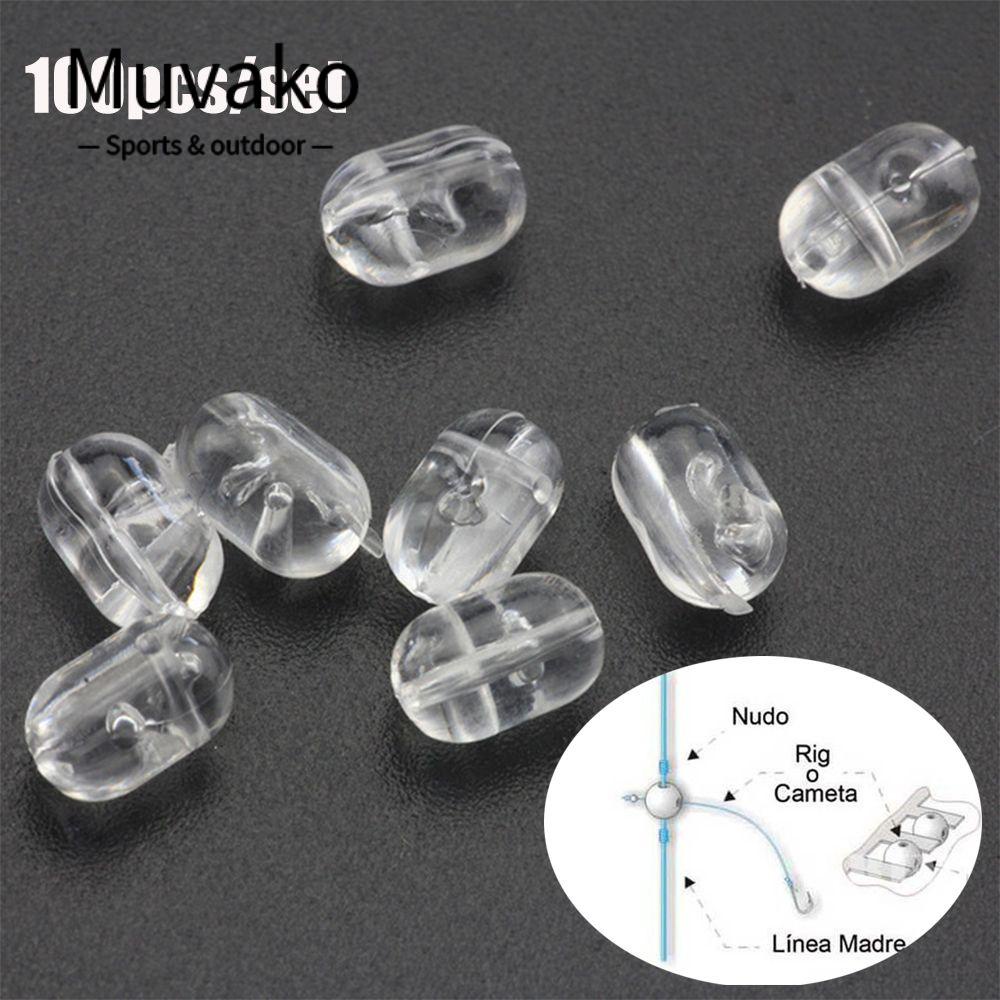 MUVAKO Set 100 Hạt Ngọc Trai Đôi Bằng Nhựa Trong Suốt Kích Thước 47mm / 50mm