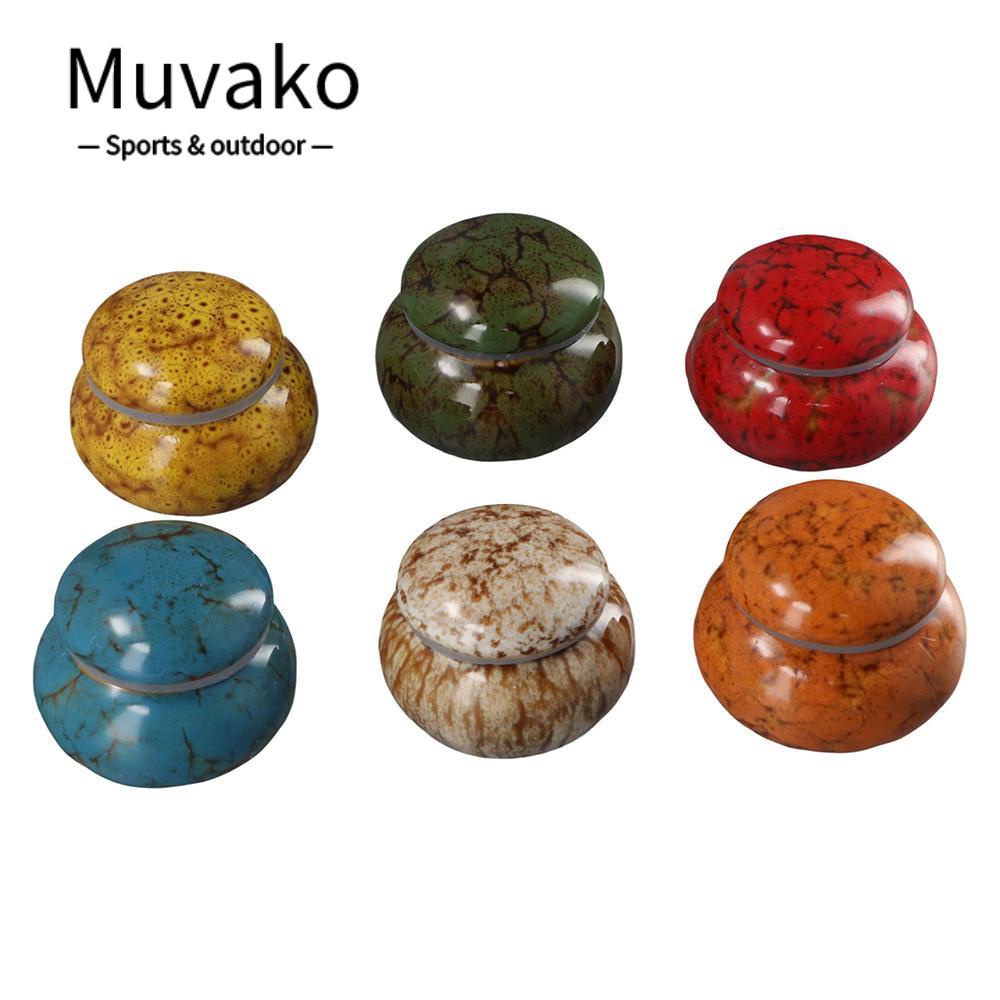 MUVAKO Set 6 Tượng Gốm Nhiều Màu Sắc Dùng Để Trang Trí Văn Phòng