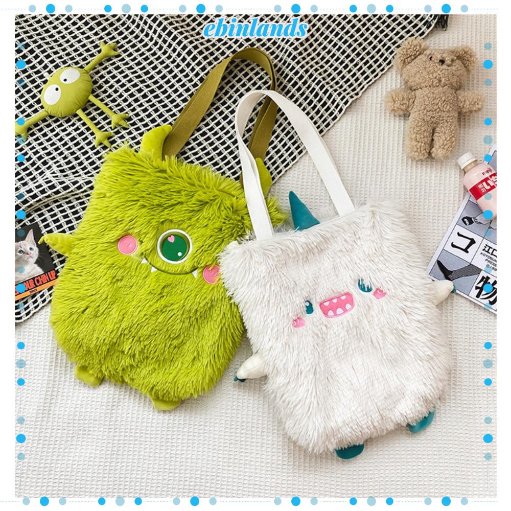 EBINLANDS Túi Đeo Vai Bằng Nhung Lông Thiết Kế Hình Động Vật Dễ Thương Dành Cho