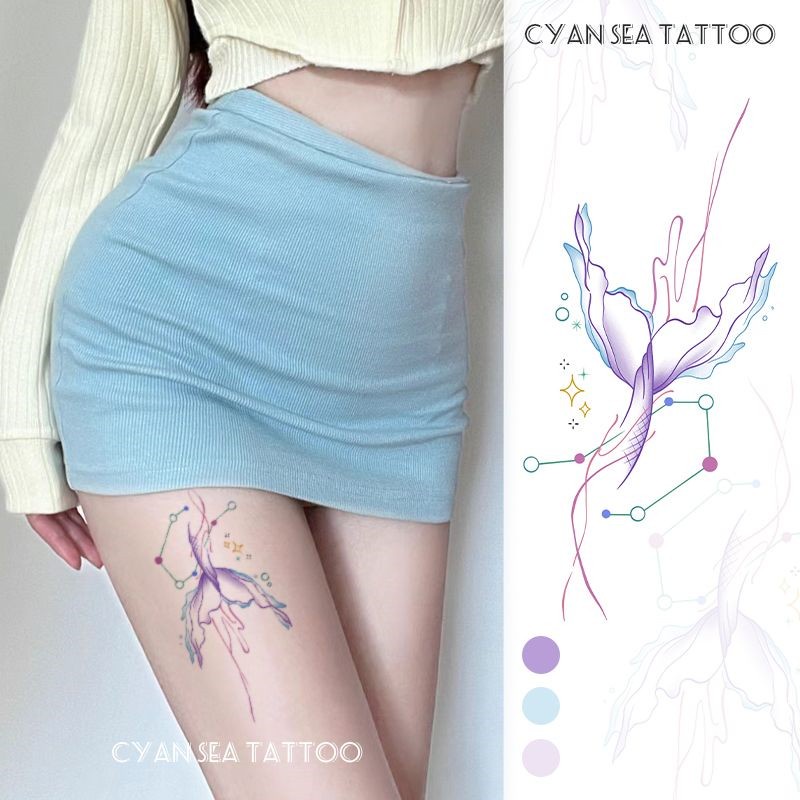 Hình Xăm Dán Tạm Thời Hình Bướm Nhiều Màu Quyến Rũ Chống Nước