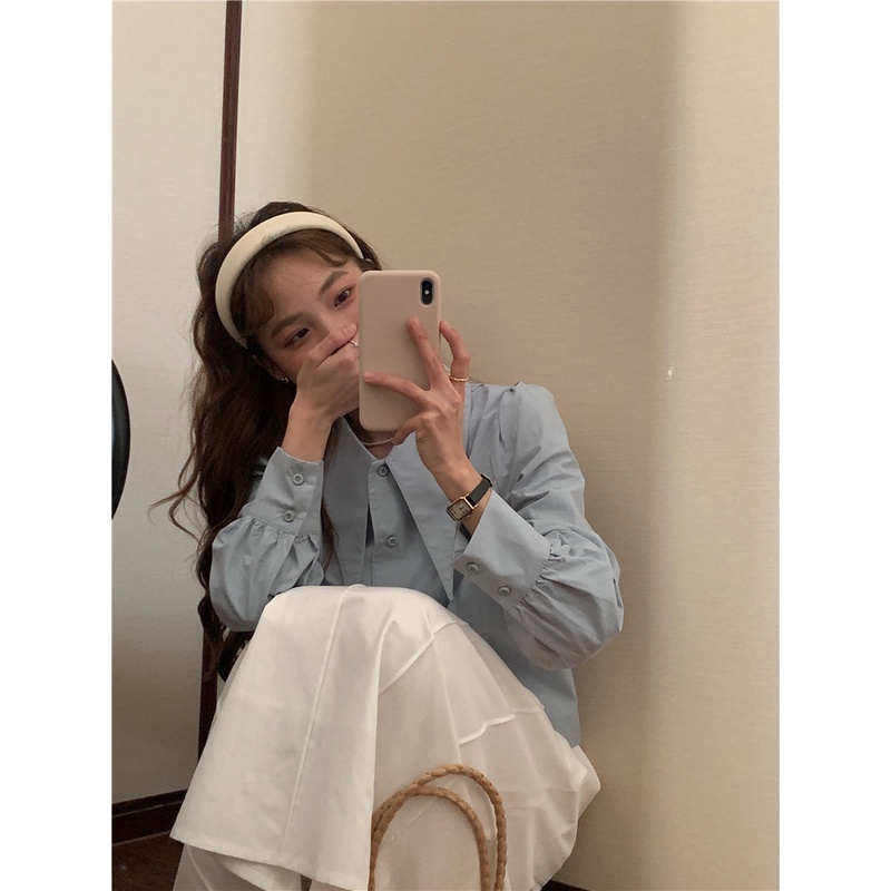 Áo Sơ Mi Dài Tay Màu Sắc Đơn Giản 3 Màu Lựa Chọn