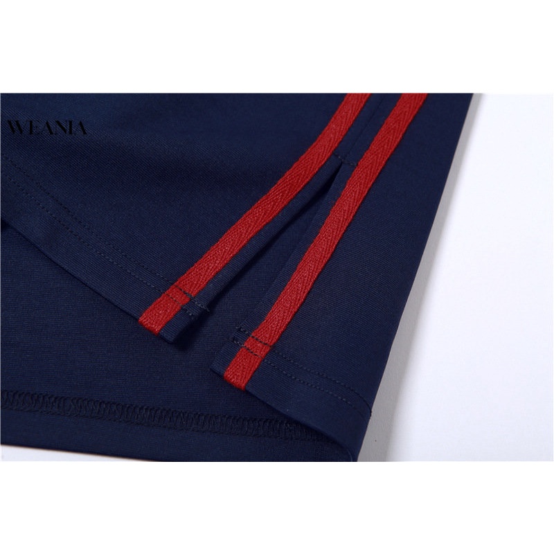 Chân Váy Dài Rút Dây Bên Hông In Chữ Phong Cách Đường Phố Cho Nữ