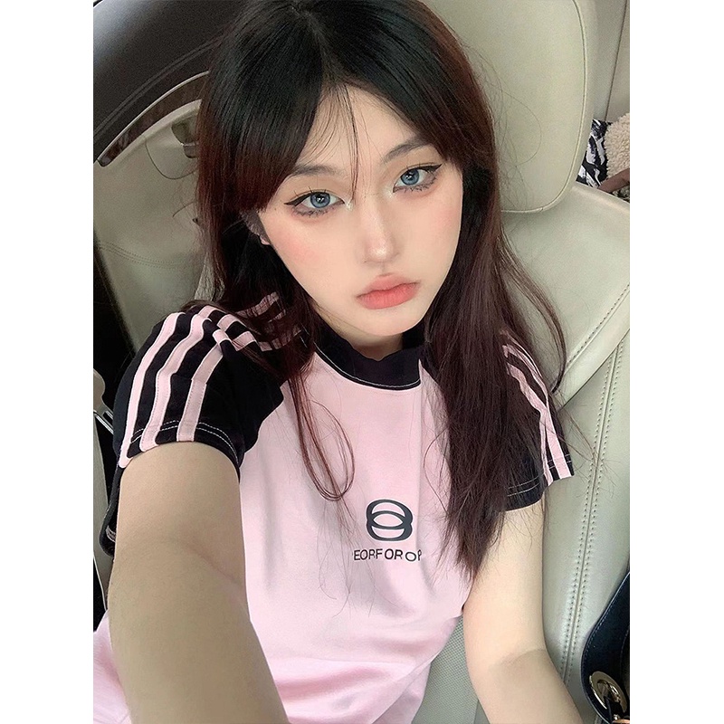 Áo Thun Ngắn Tay Phong Cách Vintage Mỹ Thời Trang Cho Nữ