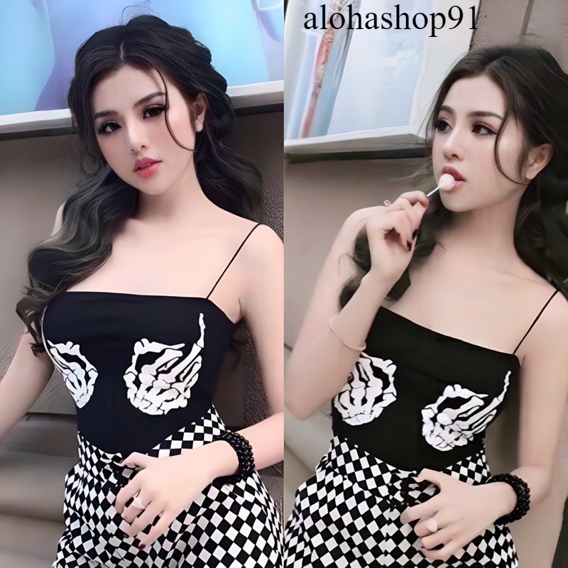 Áo Dây Bún Bàn Tay Croptop alohashop91