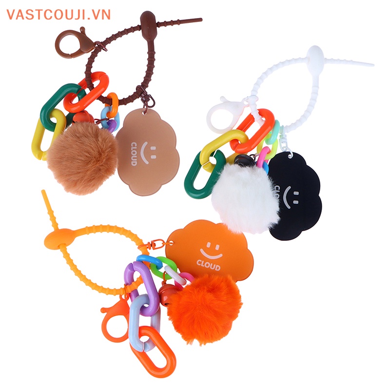 Móc Điện Thoại Mặt Hình Đám Mây Mặt Cười Dễ Thương