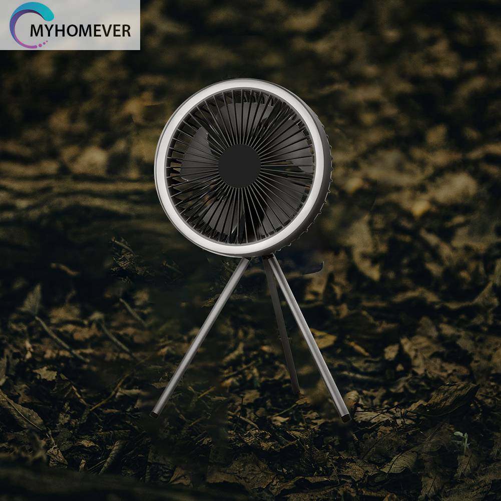 Quạt Cắm Trại 3 Tốc Độ 4000mAh / 10000mAh Có Thể Sạc Lại Bằng Cổng USB