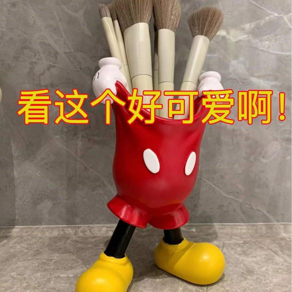 Giá Đỡ Bút Để Bàn Hình Găng Tay Chuột Mickey Dễ Thương