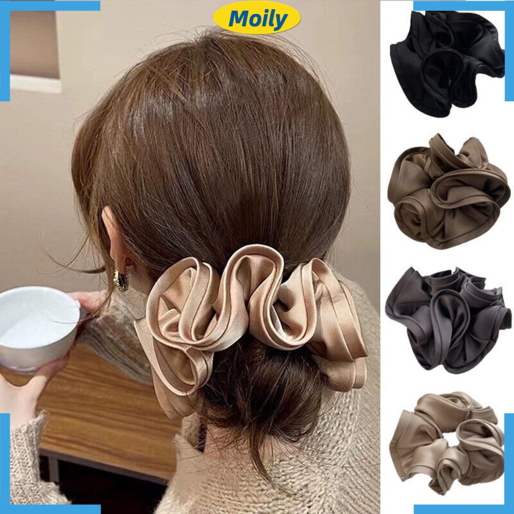 MOILYVN Set 2 Dây Cột Tóc Co Giãn Thời Trang Cho Nữ Giá Đỡ