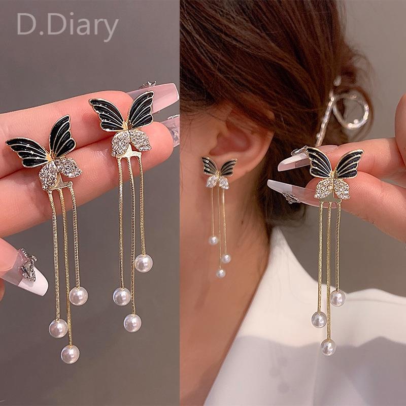 Khuyên Tai Hình Bướm Đen Sang Trọng Thời Trang Mới 2023