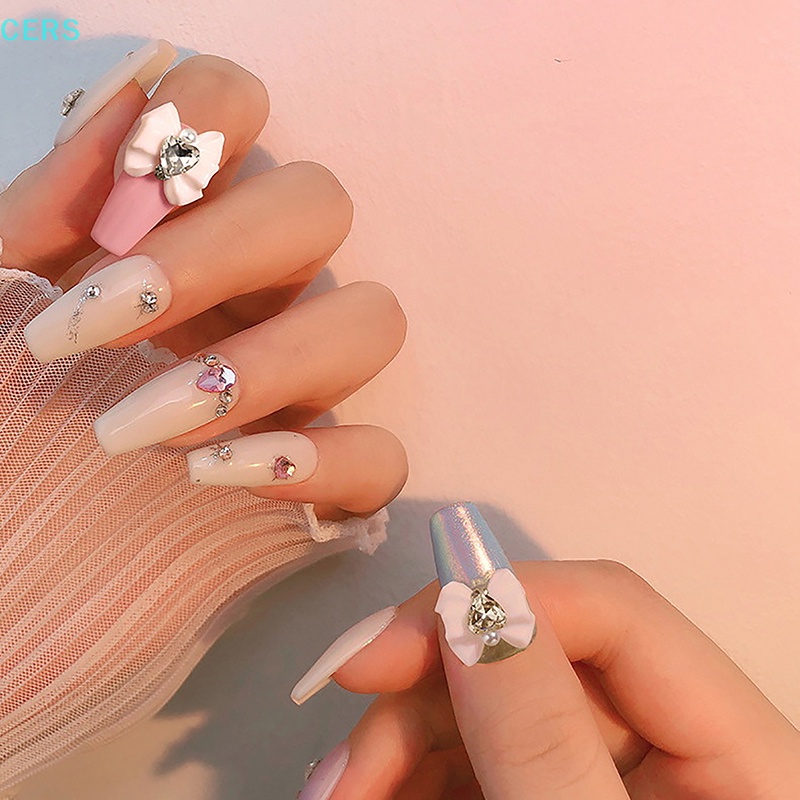 Phụ Kiện Trang Trí Móng Tay Hình Bướm Bằng Hợp Kim Acrylic Kính Trong Suốt