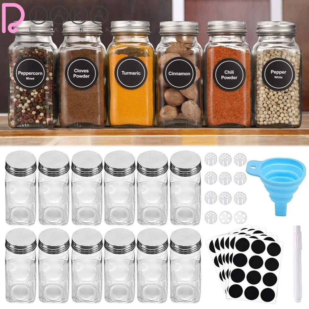 LAKAMIER Kính Hũ Thủy Tinh 120ML Đựng Gia Vị Tiện Lợi Cho Nhà Bếp