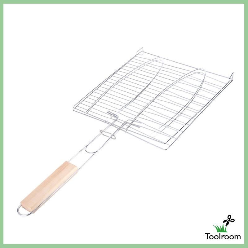 Bộ Dụng Cụ Hỗ Trợ Nướng Bbq Với Tay Cầm Bằng Gỗ Tiện Dụng Cho Tiệc Tùng / Cắm Trại