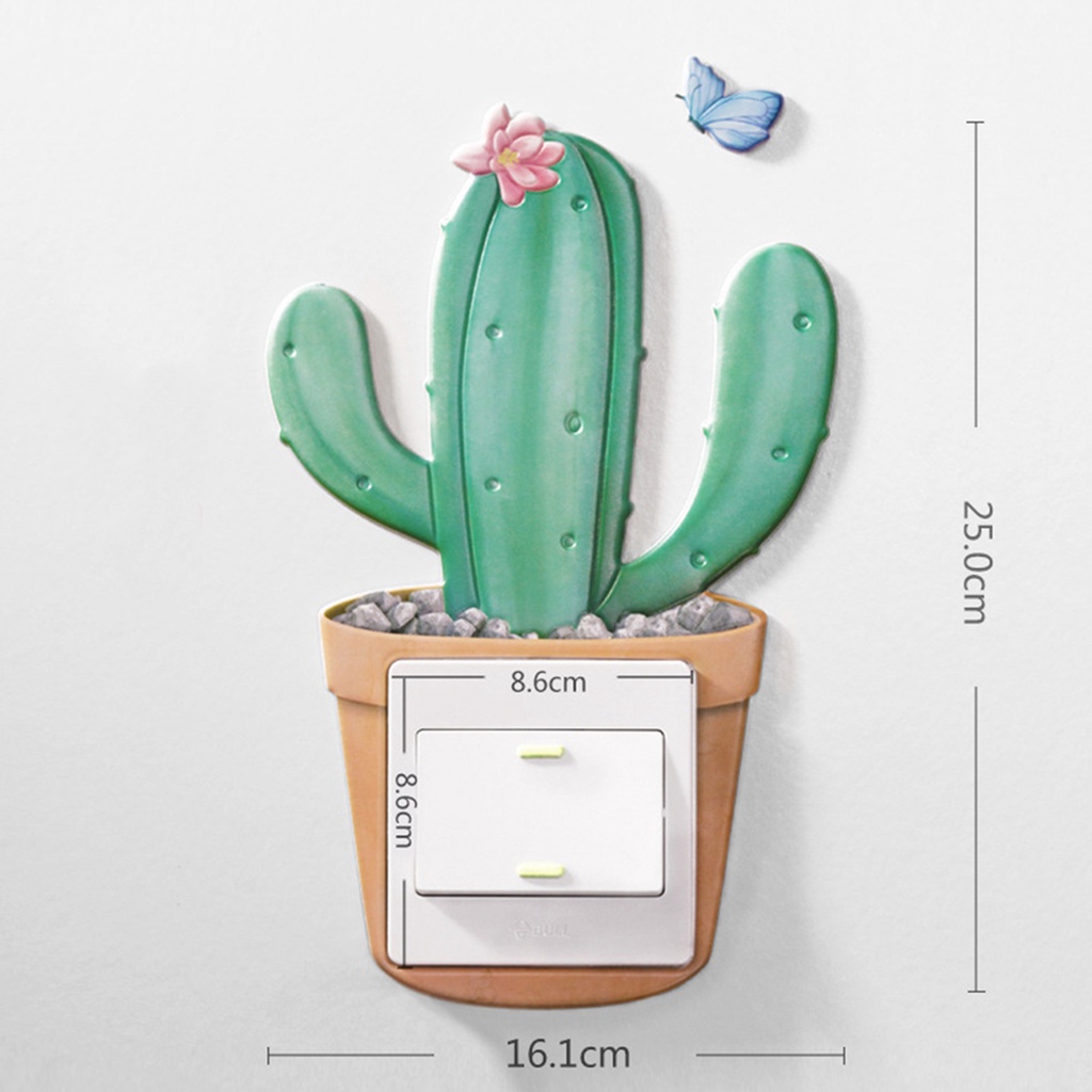 Miếng Dán Trang Trí Công Tắc Điện Hình Hoạt Hình Dạ Quang