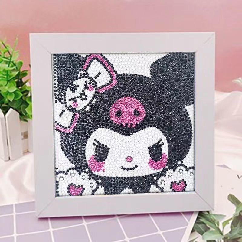 Bộ Tranh Đính Đá Tự Làm 18 * 18cm Hình Sanrio Cinnamoroll Kuromi