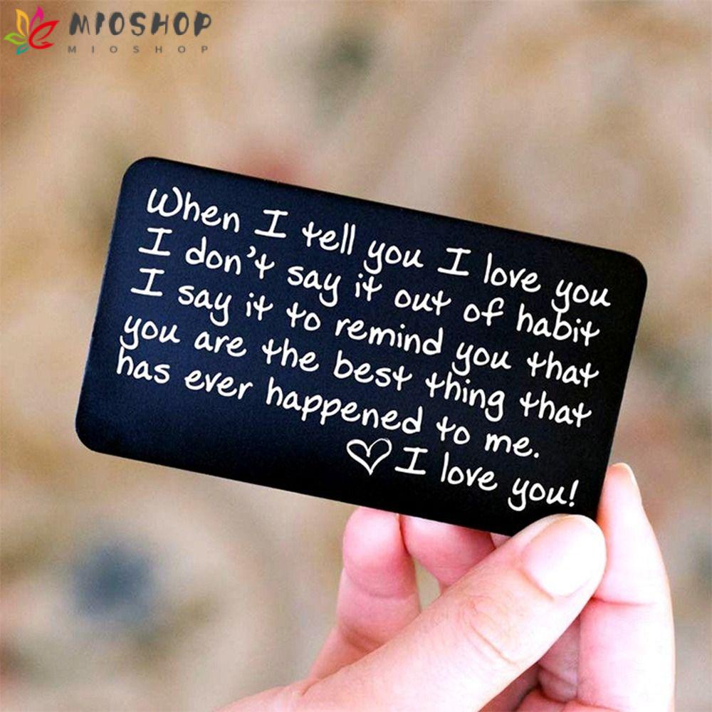 MIOSHOP Ví Đựng Thẻ In Chữ Love Note Dành Cho Nam