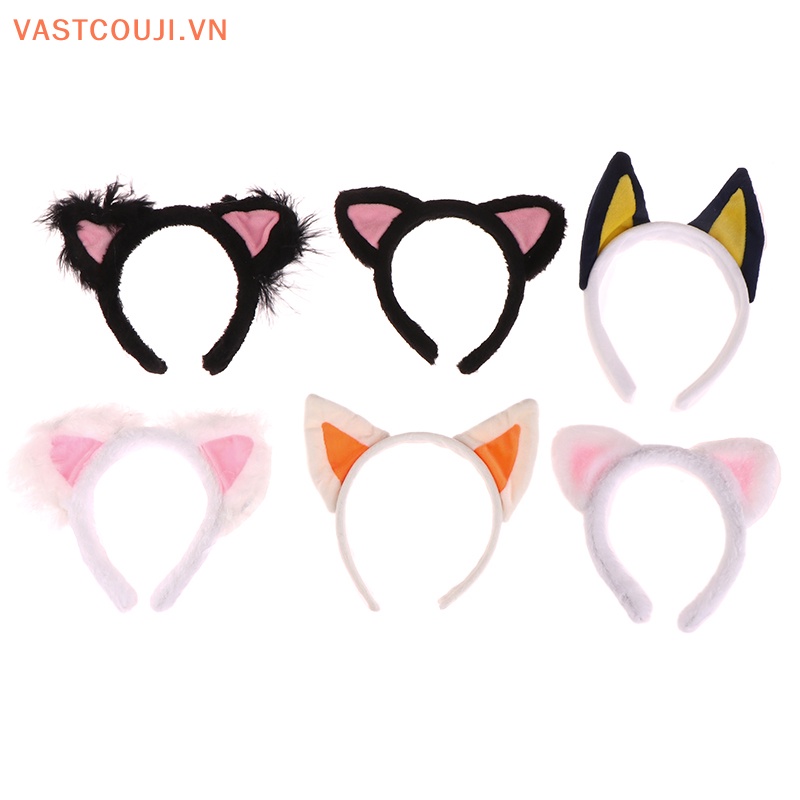 Băng Đô Tai Mèo Nhồi Bông Mềm Mại Hóa Trang Sáng Tạo