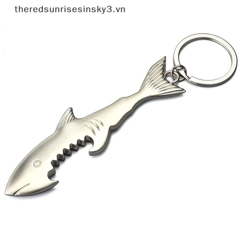 Móc Khóa Hình Cá Mập Bằng Kim Loại Sáng Tạo Thời Trang