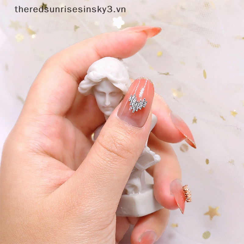 Set 10 Hạt Cườm Hợp Kim 3D Lấp Lánh Trang Trí Móng Nghệ Thuật DIY Thời Trang