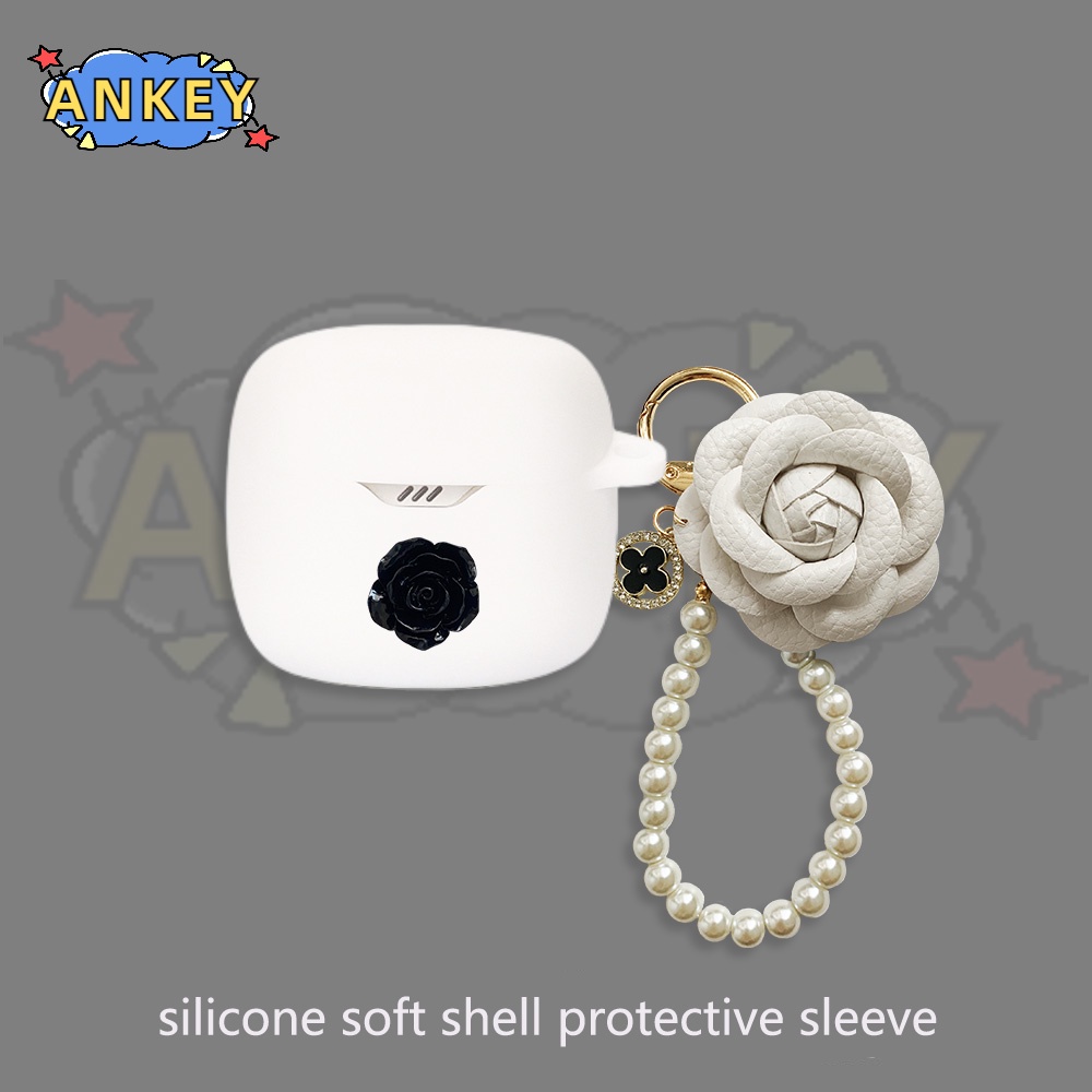 For JBL Tune Flex Tune 230NC 130NC 225 220 Earphone Silicone Case Bow Cartoon Earbuds Protective Headphone Cover Headset with Pendant