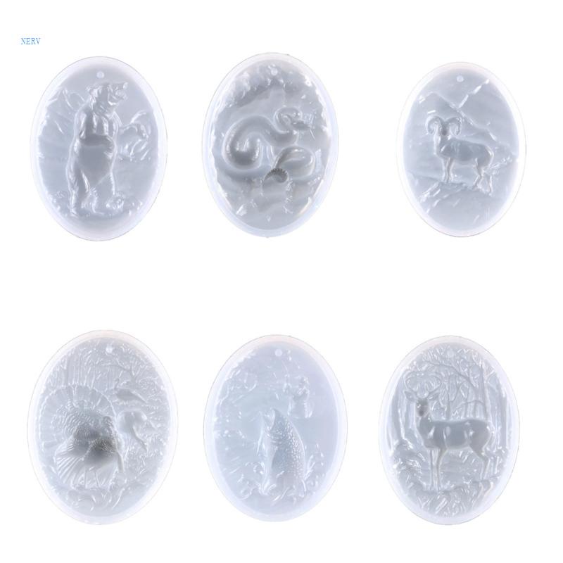 Khuôn Silicone Làm Móc Khóa Hình Động Vật Mini