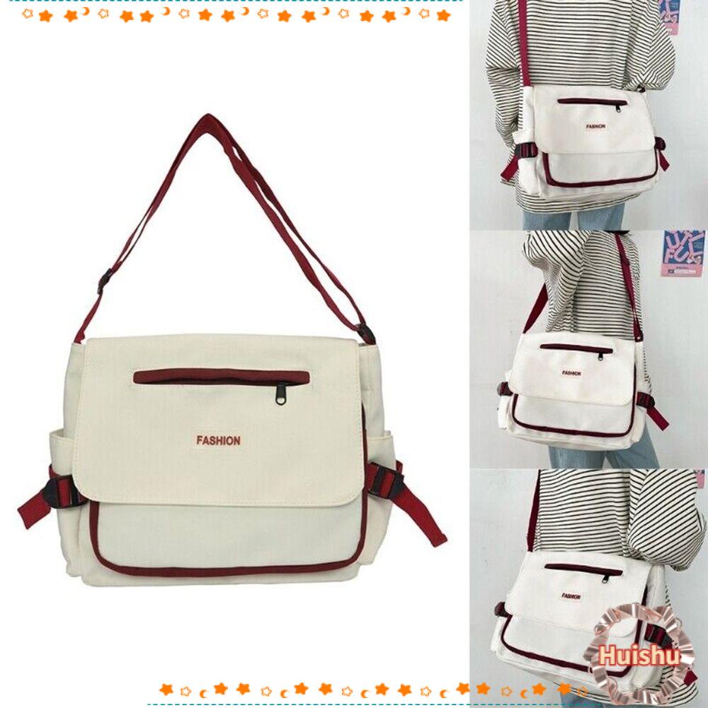HS Túi Đeo Chéo Sức Chứa Lớn Có Dây Khóa Kéo Tùy Chỉnh Thời Trang Cho Học Sinh