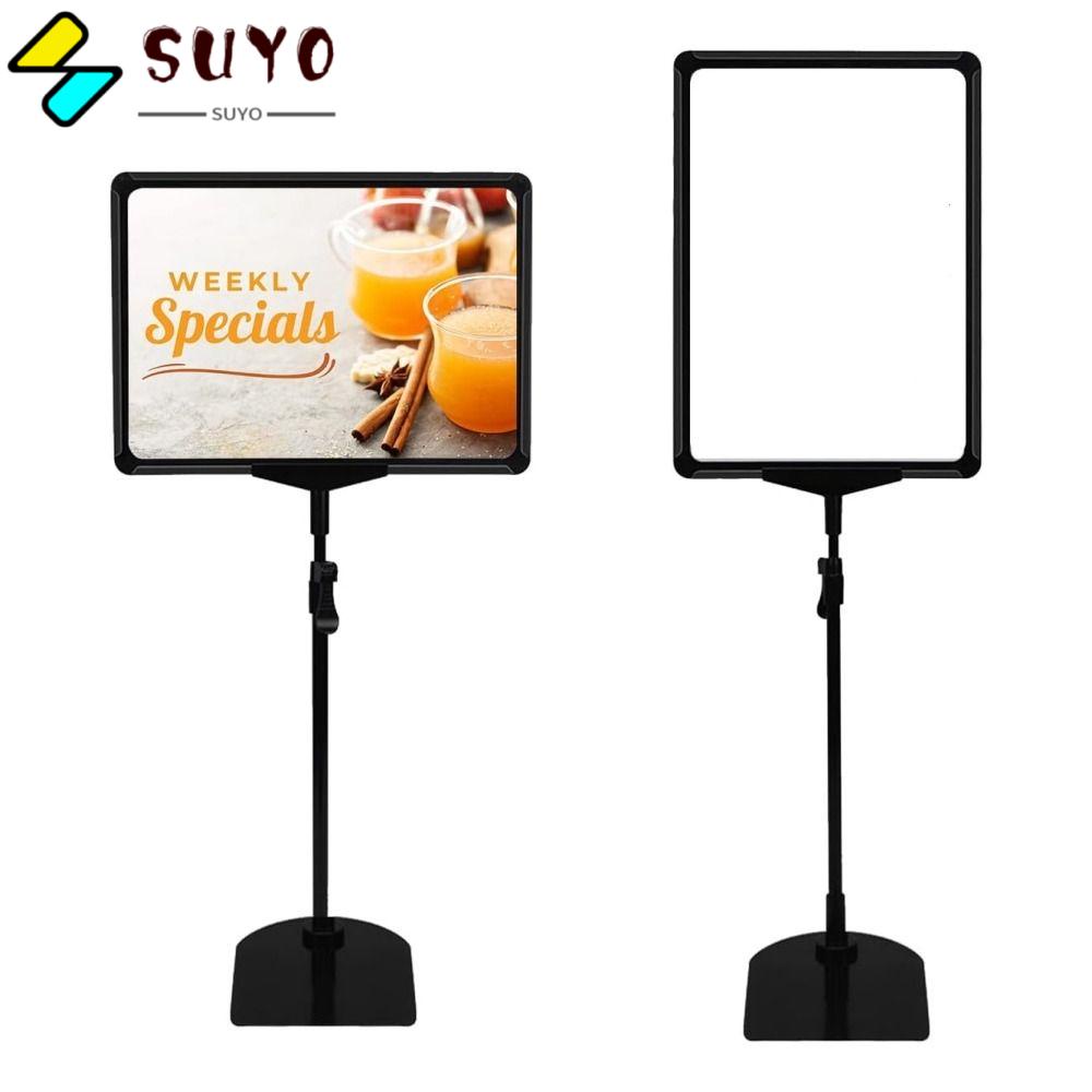 SUYO Giá Đỡ Bảng Hiệu Màu Đen Có Thể Điều Chỉnh Dùng Trong Siêu Thị