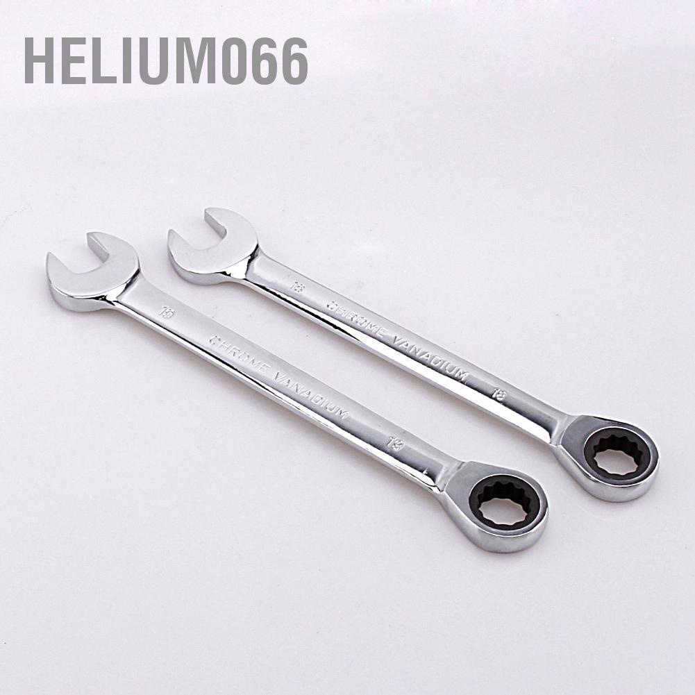 Helium066 12 chiếc Cờ lê cố định bánh cóc Bộ dụng cụ cầm tay 8-19mm