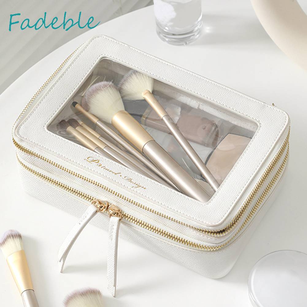 Túi Đựng Mỹ Phẩm Hai Lớp Trong Suốt Đa Năng