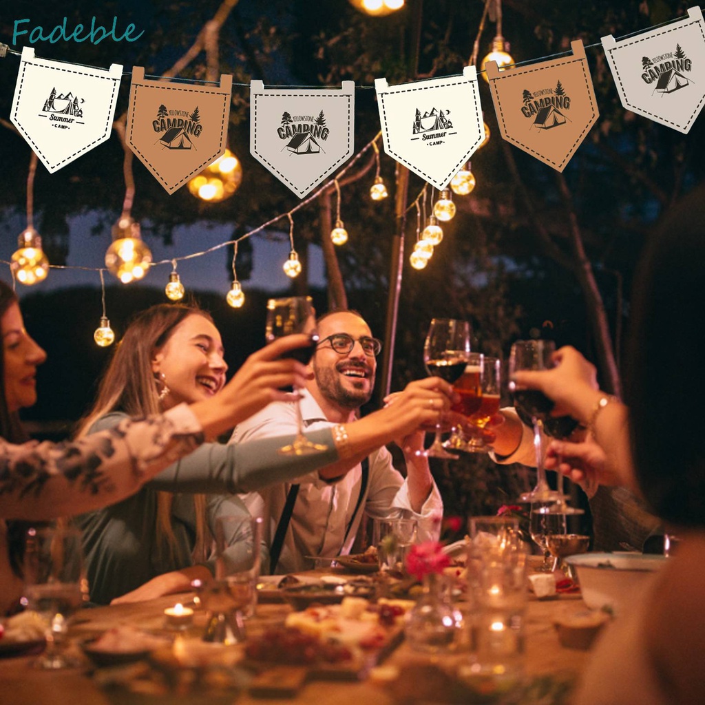 Bộ 12 Lá Cờ Treo Cắm Trại Có Thể Điều Chỉnh Độ Dài Tiện Dụng