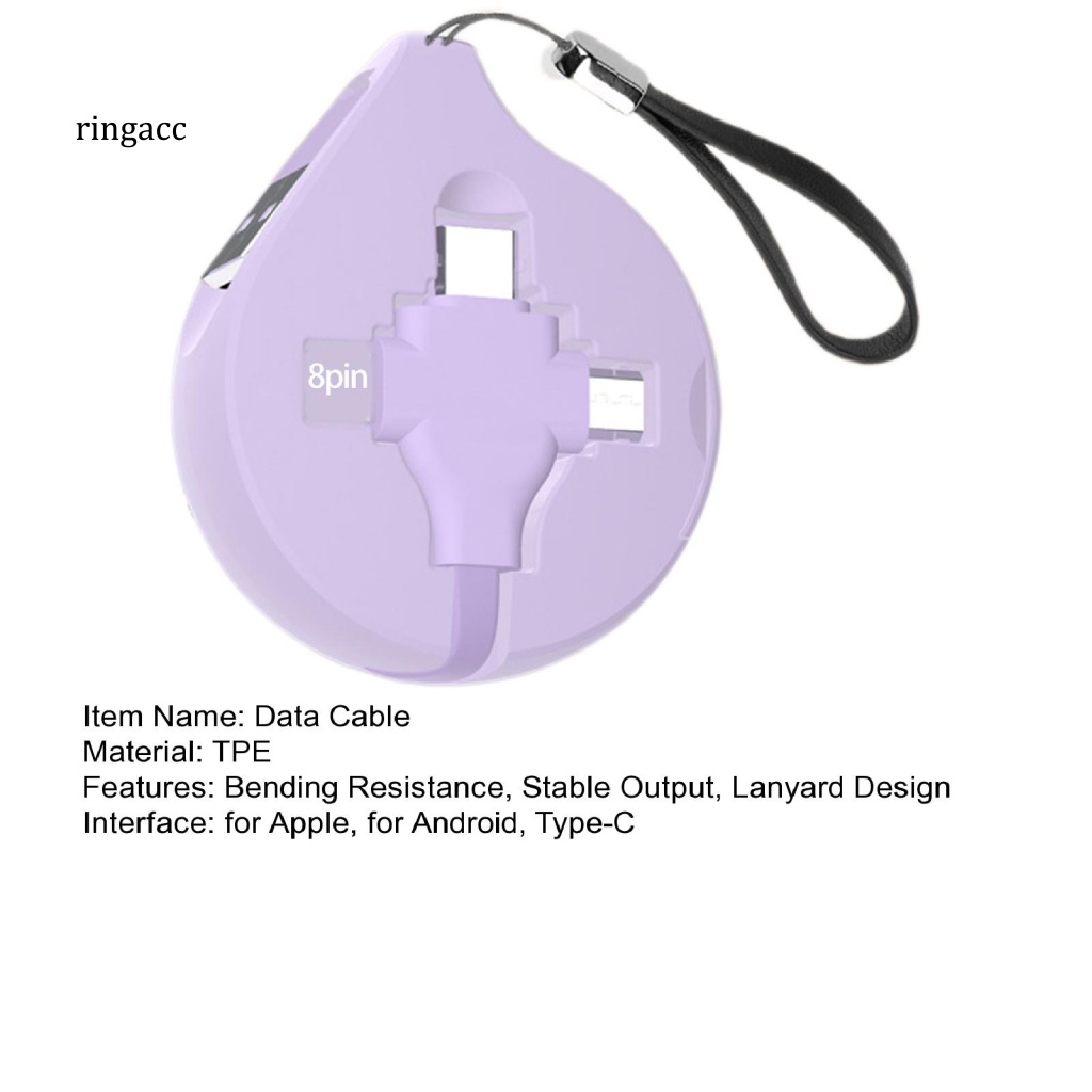 Dây Cáp Sạc RGA Dài 1M Kèm 5 Bánh Răng Truyền Dữ Liệu