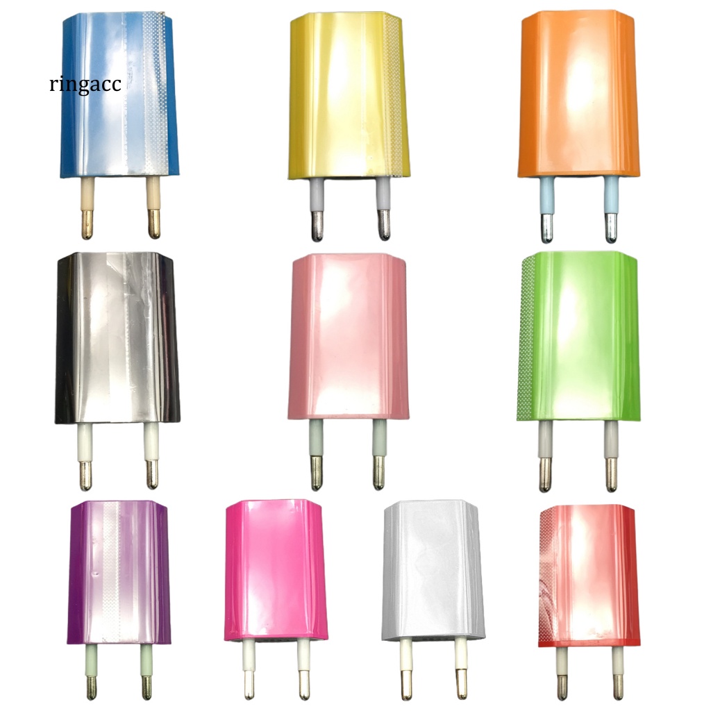Củ Sạc RGA ABS Phích Cắm EU 5V 1A USB Chống Mài Mòn Tiện Dụng Cho Máy Tính Bảng / Điện Thoại