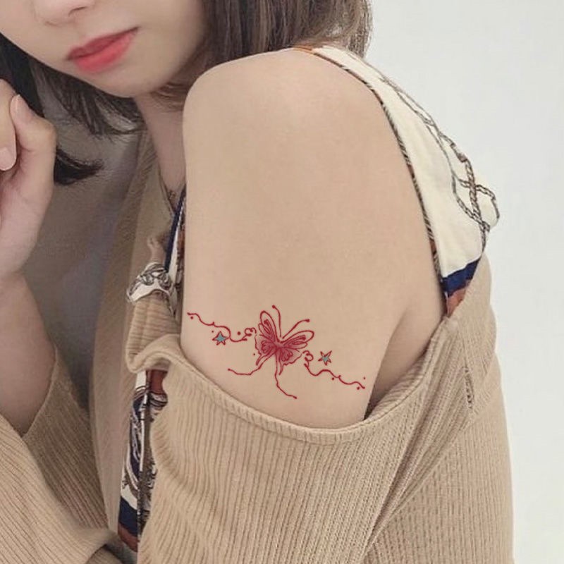 Hình Xăm Dán Tạm Thời Họa Tiết Nơ Chống Thấm Nước