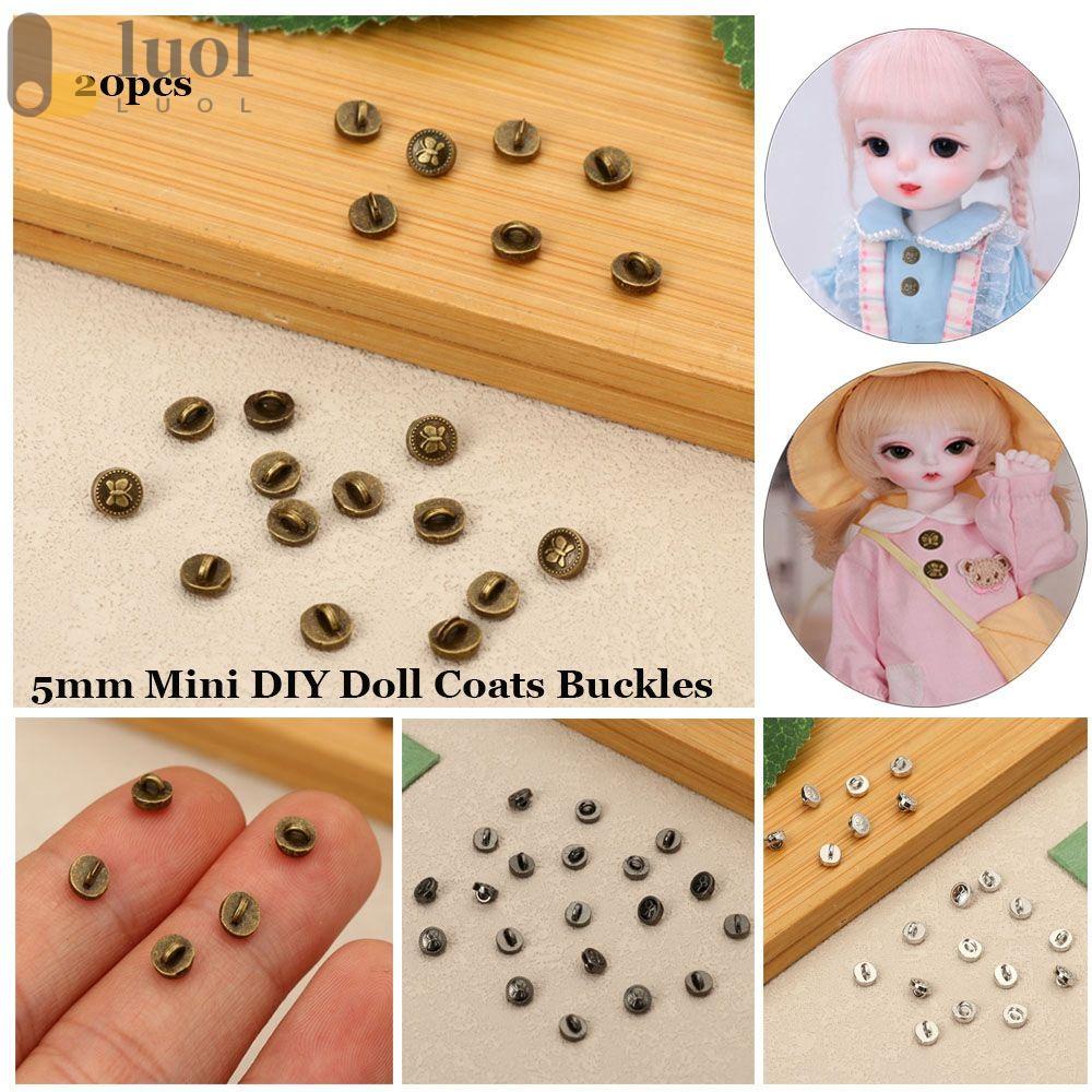 LUOL Bộ 20 Nút Áo Khoác Mini Hình Bướm 5mm DIY Dành Cho Trang Trí Búp Bê