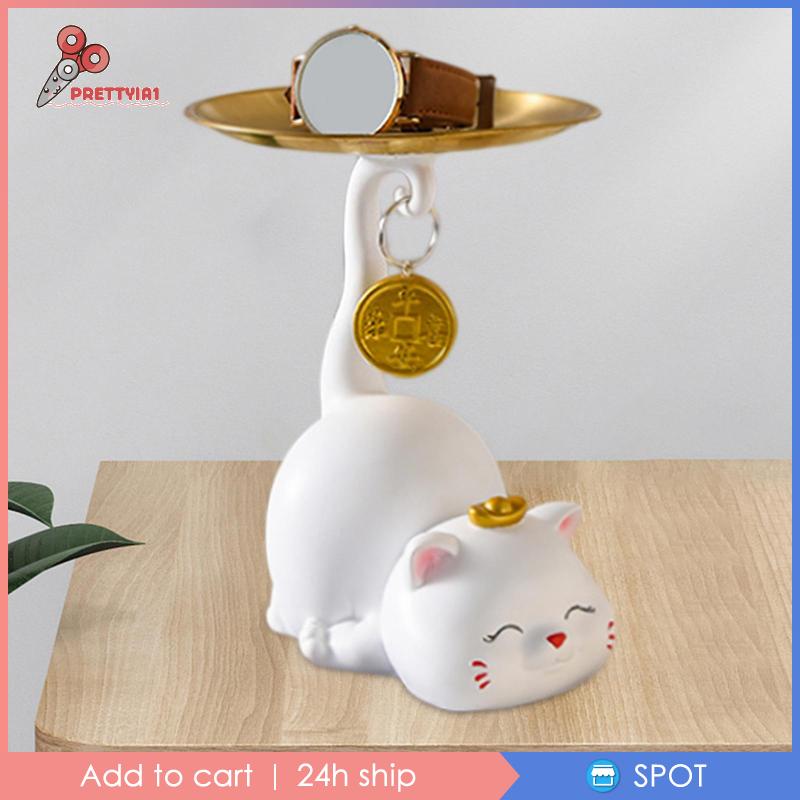 Giá Đỡ Chìa Khóa Hình Mèo Điêu Khắc Độc Đáo Trang Trí Bàn Ăn / Nhà Hàng / Tiệc Cưới