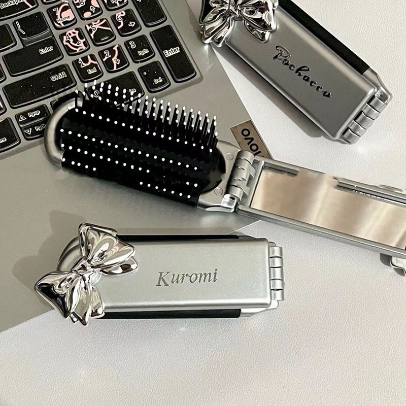 Gương Trang Điểm Hình Hoạt Hình Thắt Nơ Dễ Thương Dùng Làm Quà Tặng Sinh Nhật