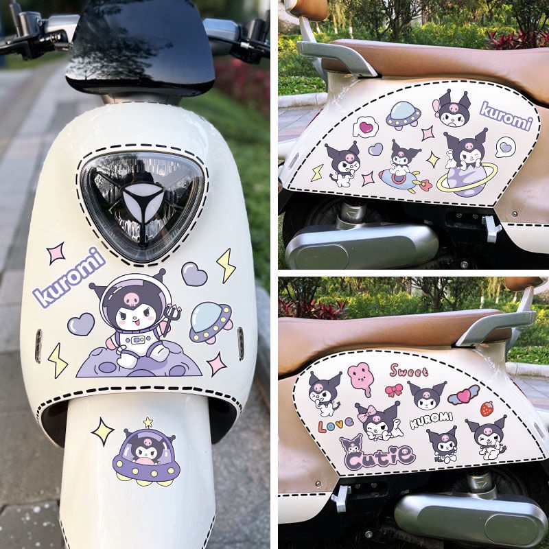 Miếng Dán Trang Trí Xe Mô Tô Kuromi Chất Lượng Cao